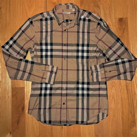 burberry checkered dress shirt men|burberry somerton long sleeved shirt.